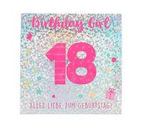 Depesche 0011694-001 Pop-Up 18th Birthday Card Folding Card with Music Light Elements and an Original Saying Birthday Card with Envelope 15.5 x 15.5 cm