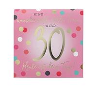 Depesche 0011694-003 Pop-Up Greeting Card for 30th Birthday Folding Card with Music, Light Elements and an Original Saying, Birthday Card with Envelope, Format 15.5 x 15.5 cm