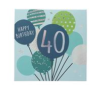 Depesche 0011694-006 Pop-Up Greeting Card for 40th Birthday Folding Card with Music, Light Elements and an Original Saying, Birthday Card with Envelope, Format 15.5 x 15.5 cm