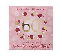 Depesche 0011694-009 Pop-Up Greeting Card for 60th Birthday Folding Card with Music Light Elements and an Original Saying Birthday Card with Envelope 15.5 x 15.5 cm