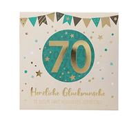 Depesche 0011694-011 Pop-Up Greetings Card for 70th Birthday Folding Card with Music Light Elements and an Original Saying 15.5 x 15.5 cm