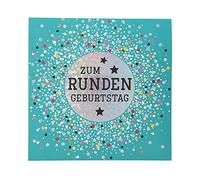 Depesche 0011694-014 Pop-Up Greeting Card for Round Birthday Folding Card with Music Light Elements and an Original Saying Birthday Card with Envelope Format 15.5 x 15.5 cm