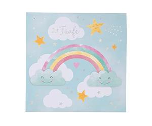 Depesche 0011694-049 Pop-Up Greetings Card for Christening Folding Card with Music, Light Elements and an Original Saying, Birthday Card with Envelope, Format 15.5 x 15.5 cm