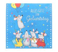 Depesche 0011694-053 Pop-Up Birthday Card Folding Card with Music, Light Elements and an Original Saying, Birthday Card with Envelope, Format 15.5 x 15.5 cm