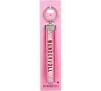 Depesche 0014196.001 Perfect Match Keyring in Colourful Design and the Inscription "Wundervoll", Made of Durable Fabric, Key Ring with Message, for Gifting