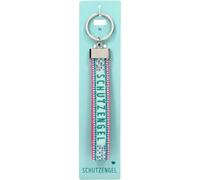 Depesche 0014196.070 Perfect Match Keyring in Colourful Design and the Inscription "Guardian Angel", Made of Durable Fabric, Key Ring with Message, for Gifting