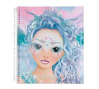Depesche 11240 Colouring Book, Create Your Fantasy face, Approx. 24 x 21.8 x 1.8 cm, 40 Pages, 3 Stencils and 1 Sheet of Stickers, 0, STK