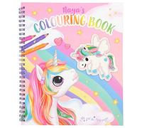 Depesche 11580 Ylvi - Unicorn Sequin Colouring and Sticker Book with 40 Pages to Colour and Colour, Includes Numerous Stickers, Approx. 24 x 20.5 cm, Colourful, STK