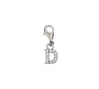 Depesche 11785-007 Charms Express Yourself Pendant for Necklaces and Bracelets, Letter D, Silver, as Small Gift, Multicolored