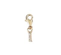 Depesche 11785-018 Charms Express Pendant for Necklaces and Bracelets, Letter I, Gold, as a Small Gift, Multi-Coloured