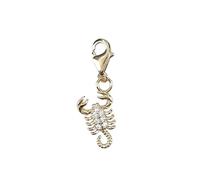 Depesche 11785-070 Charms Expressate Pendant for Necklaces and Bracelets, Scorpion, Gold, as a Small Gift, Multi-Coloured