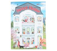 Depesche 11965 Create Your Sweet Home Colouring and Sticker Book with 24 Pages for Designing Different Rooms and Your Own Living World, Includes 3 Sticker Sheets with Paper and Foil Stickers, Medium