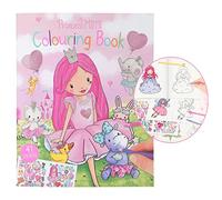 Depesche 12016 Mimi 24 Pages for Colouring Many Cute Princess and Animal Motifs, Painting Book with Design Suggestions and a Sticker Sheet, Multicoloured