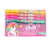 Depesche 12094 Ylvi Glossy Fibre Tip Pens, Set of 8 Felt Tip Pens in Metallic Colours, for Painting, Writing and Decorating, Black