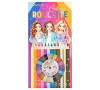 Depesche 12103 TOPModel Colour Roulette - Colouring Game with 12 Thin Crayons and a Colour Roulette with Ball to Choose the Next Colour