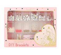 Depesche 12132 Princess Mimi Mini & Mum DIY Bracelet Set for Mother and Daughter with Over 200 Beads and Pendants in White, Gold, Black, Nude and Pink