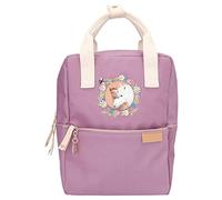 Depesche 12165 Miss Melody Farm House Childrens Backpack in Lilac with Horse Motif and Floral Embroidery Bag with Adjustable Straps and Pendant, Purple, cute