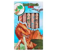 Depesche 12180 Dino World Mini Dino Colouring Pencils, 5 Thick Colouring Pencils with Sharpener
