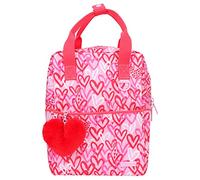 Depesche 12232 TOPModel One Love Backpack for Children in Red and Pink with Plush Heart, Bag with Adjustable Straps and Pendant, Multicoloured