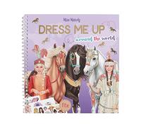 Depesche 12431 Miss Melody Dress Me Up Around The World-24 Pages Horse Design Book Including 11 Sheets of Stickers, Multicoloured, Small