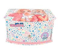Depesche 12436 TOPModel Cutie Star Small Pink Jewellery Box with Mirror and Hinged Lid