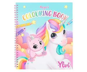 Depesche 12492 Ylvi Colouring Book with 40 Pages for Designing Unicorn Motifs, Sticker Sheet and Sequin Decoration