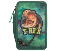 Dino World T Rexgreen (0412506) Triple Pocket Pencil Case Green Men