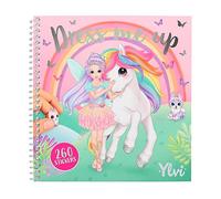 Depesche 12579 Ylvi Dress Me Up Sticker Book with 24 Pages for Designing Unicorn and Fairy Motifs, Colouring Book with 11 Sticker Sheets