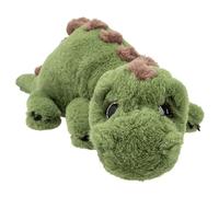 Depesche 12653 Dino World Cuddly Toy Dinosaur with Green Fur and Glitter Eyes, Approx. 50 cm Plush Dino, Green