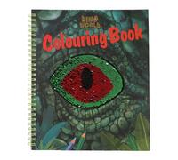Depesche 12757 Dino World Colouring Book with Sequin Design, with 20 Pages for Designing Dinosaur Motifs, Includes a Sticker Sheet