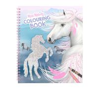 Depesche 12765 Miss Melody Colouring Book with 20 Pages for Designing Horse Motifs, Sticker Sheet and Sequin Decoration