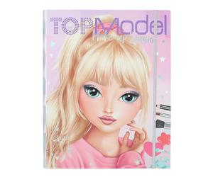 Depesche 12876 TOPModel Make Up Studio - Creative Folder for Creating Beautiful Makeup Looks, Includes Colouring Pad, Makeup Palette and 4 Brushes