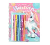Depesche 12930 Ylvi-Colouring Books Set with 30 Double Pages for Creating Pattern Patterns, Including 7 Fibre Tip and Magic Marker, Multicoloured