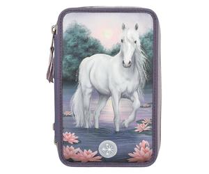 Depesche 12947 Miss Melody 3 Compartments Filled in Purple, with LED, Water Lili