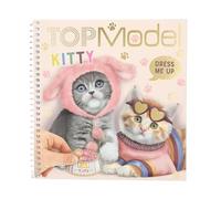 Depesche 12965 Topmodel Kitty - Dress Me Up Sticker Book with 24 Pages Pre-Printed Cat Designs to Customise with 11 Sticker Sheets