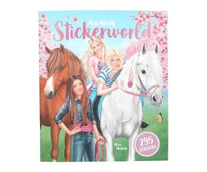 Depesche 13028 Miss Melody Sticker Book with 24 Background Pages to Design Yourself Includes 3 Double-Sided Stickers