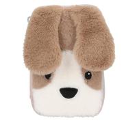 Depesche 13127 Princess Mimi Milo - Filled 2-Compartment Pencil Case in Pink with Dog Motif and Floppy Ears, Pencil Case with Colouring Pencils, Ruler, Scissors and Much More, Brown, Princess Mimi