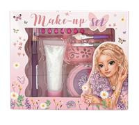Depesche TOPModel Summer Feeling 13167 Make-Up Set Purple and Pink with Make-Up Pen, Glitter Gel, Decorative Stones and Much More, Includes Brush and Applicator