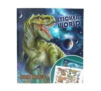 Depesche 13208 World Galaxy Sticker Book with 20 Pages to Design Cool Dino Motifs Includes 3 Double-Sided Stickers Multi-Coloured