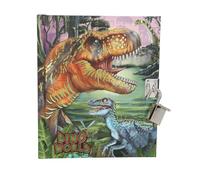 Depesche 13244 Dino World Lockable Diary with Dinosaur Motifs and 192 Pages Lined and Illustrated Colours, Multicoloured, One Size