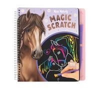 Depesche 13267 Miss Melody Magic Scratch Book with Cool Horse Motifs for Scratching, with Colourful Gradient