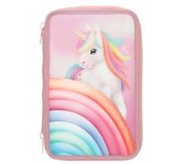 Depesche 13278 Ylvi 3 Compartment Pencil Case Colour Cloud, Pink, Ylvi Color Cloud