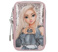Depesche Pencil Case TOPModel My BFF 13293 – Filled 2-Compartment, Pink, Glitter & Model Motif