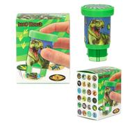 Depesche 13349 Dino World Stamper Set for Stamping Dinosaur Stickers Set with Stamp and 160 Stickers