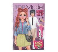 Depesche 13387 TOPModel Rebel Kitty-Dress Me Up Book with 20 Pages of Pre-Printed Templates to DIY Including 7 Sheets of Stickers, Multicolor, One Size