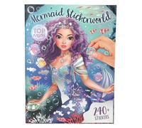 Depesche 13395 TOPModel Mermaid - Metallic Sticker Book with 26 Detailed Pages with Underwater Background and 4 Pages of Accessory Stickers