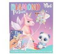 Depesche 13483 Ylvi Sticker Book with 10 Pages Unicorn Motifs for Decorating, Includes Glittering Gems for Sticking