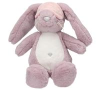 Depesche 13528 Princess Mimi Cuddly Toy Rabbit in Purple with Sleeping Mask, Long Ears and Glitter, Approx. 29 cm Plush Toy with White Tail