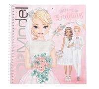 Depesche 13529 TOPModel Dress Me Up Colouring Book Set with 24 Pre-Printed Pages for Colouring, Includes 11 Sticker Sheets
