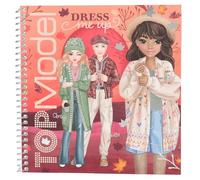 Depesche 13573 TOPModel Cosy-Book 24 Preprinted Pages to Create Outfits, Including 11 Sheets of Stickers, Paper, Multicolour, One Size